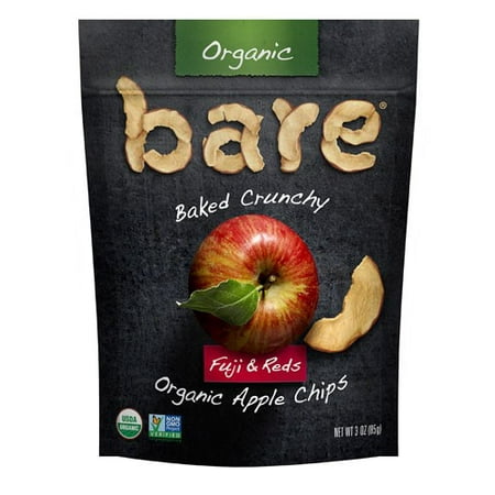 Fuji Apple Rings - Bare Organic Crunchy Apple Chips, Fuji Red, 3 Oz