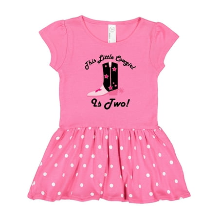 

Inktastic 2nd Birthday Little Cowgirl 2 Year Old Gift Toddler Girl Dress