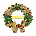 thumbnail image 2 of Christmas Decorations Event & Party Christmas Decorations Christmas Napkin Rings Deer Wreath Pattern Napkin Ring Holders Decorative Metal Holder For Table Holiday Dinner Home Party Balloon, 2 of 9