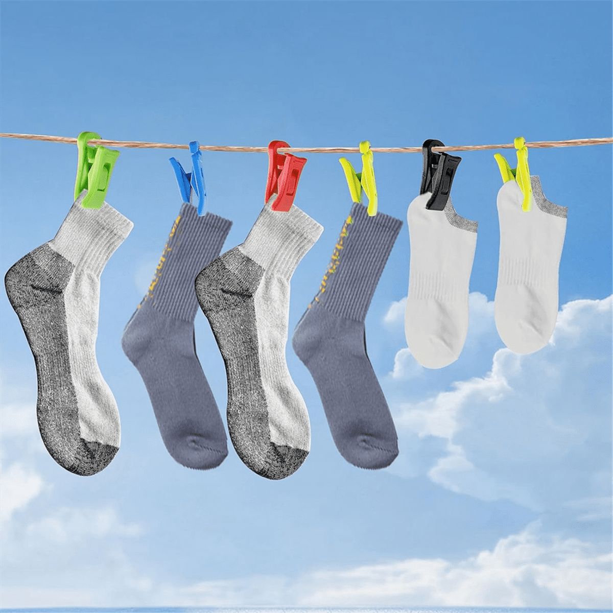 60pcs Sock Clips Sock Organizers Sorters Holders Socks Clip Multifunctional