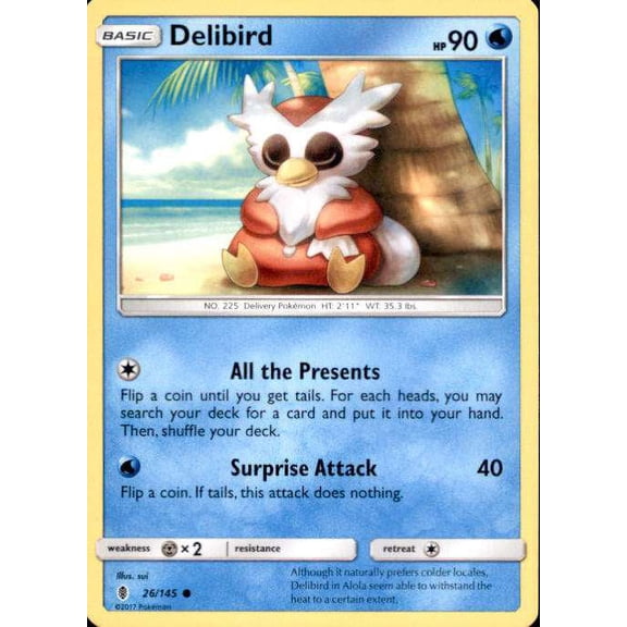 Pokemon Guardians Rising Delibird #26