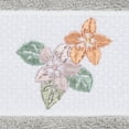 thumbnail image 3 of Authentic Hotel and Spa  Turkish Cotton Floral Vine Embroidered Light Grey 4-piece Washcloth Set, 3 of 3