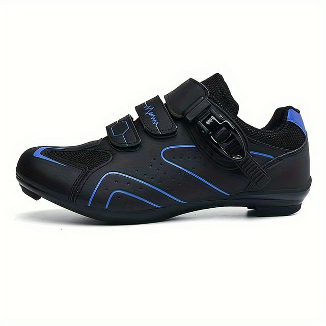 QJUHUNG Professional Men‘s Cycling Shoes for Mountain Bike Racing - SPD Cleat Compatible Breathable Sport Sneakers for Outdoor Ridding
