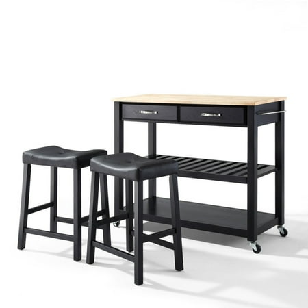- Crosley Furniture Solid Black Granite Top Kitchen Cart with 24