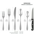 thumbnail image 2 of Cambridge Piccante Mirror 36-Piece Stainless Steel Flatware Set with Steak Knives (Service for 6), 2 of 8