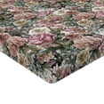 thumbnail image 4 of Ambesonne Roses Fitted Sheet, Exotic Garden Wild Floral Art, Queen Size, Sage Green Pink and Blush, 4 of 5