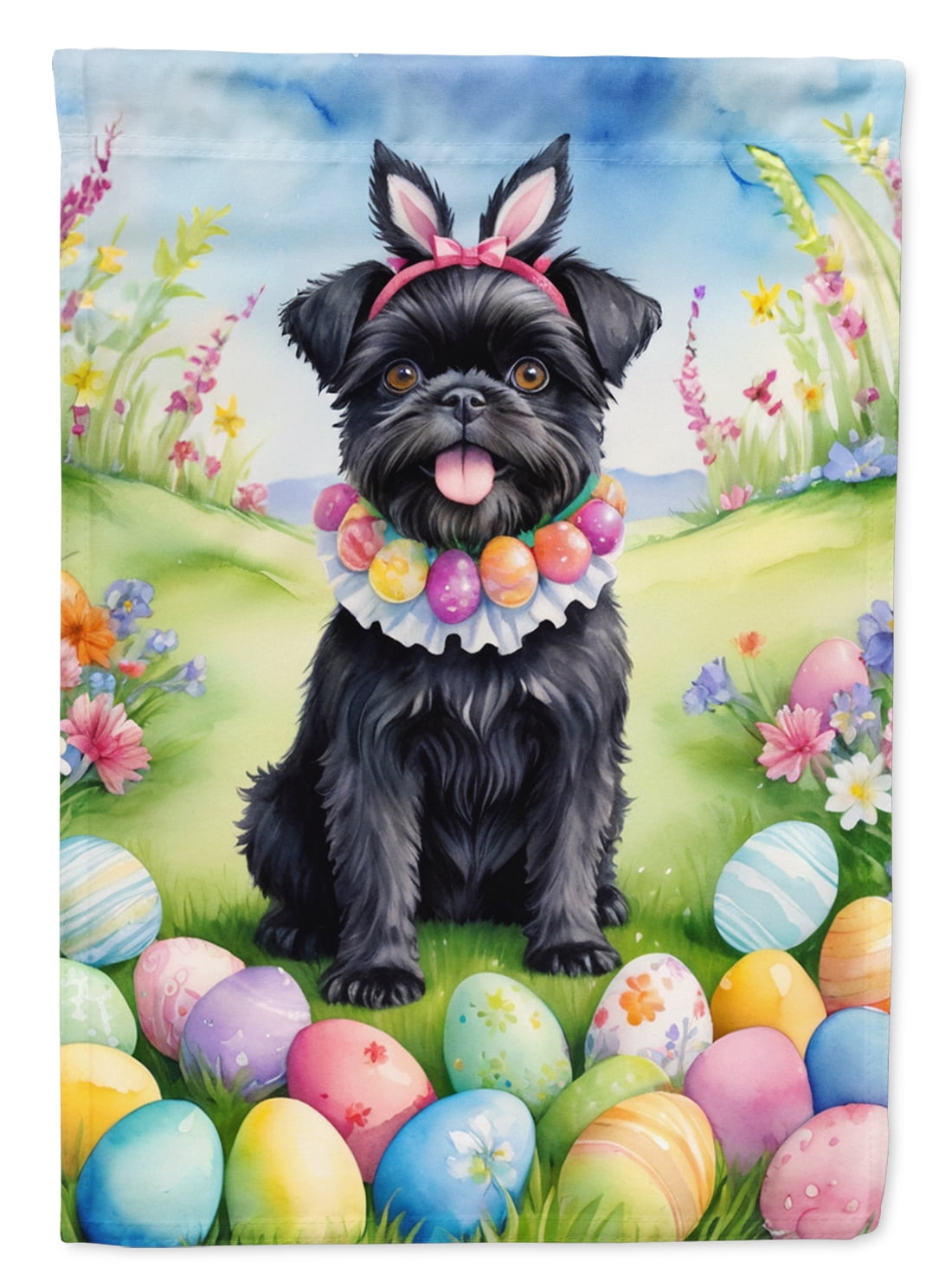 Dalmatian Easter Egg Hunt Garden Flag