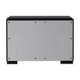thumbnail image 5 of Milan Floria Modern Gloss Black 2-Drawer Night Stand with Metal Accents, 5 of 5