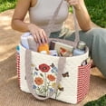 thumbnail image 2 of Pzuqiu Floral Embroidered Women's Large Capacity Quilted Tote Bag,Clear Puffer Shoulder Handbag, Versatile Lightweight Laptop Tote for Work Shopping Travel College Everyday Use, 2 of 7