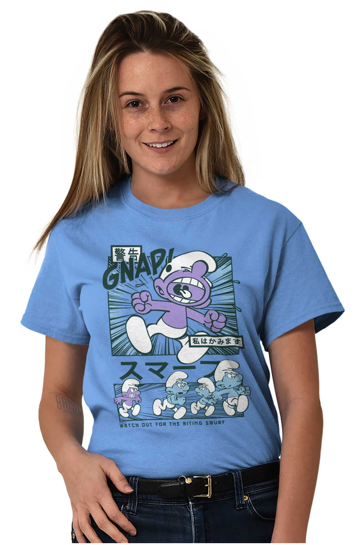 Purple Smurfs GNAP Manga Cartoon Men's Graphic T Shirt Tees Brisco Brands L