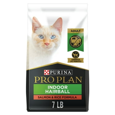 Purina Pro Plan Hairball, Indoor Dry Cat Food, Salmon & Rice, 7 lb Bag
