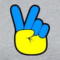 thumbnail image 3 of CafePress - Ukrainian Flag Peace Sign Ukra Long Sleeve T Shirt - Womens Baseball Tee, 3 of 4