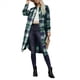 thumbnail image 2 of Chaqueta de Franela A Cuadros de Larga para Mujer, de Otoño, con Botones, Estilo Camisa Larga, de Gran Tamaño. Verde XXL, 2 of 9