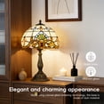 thumbnail image 7 of Stained Glass Table Lamp, Baroque Style Bedroom Desk Lamp, Retro Bedside Table Lamp Includes Light Bulb for Bedroom Nightstand Living Room Dormitory Office Decor, 7 of 7