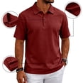 thumbnail image 4 of Mens Golf Shirt Dry Fit Mens Polo Shirts Short Sleeve Performance Golf Polos for Men with Collar Work Shirts Wine M, 4 of 8