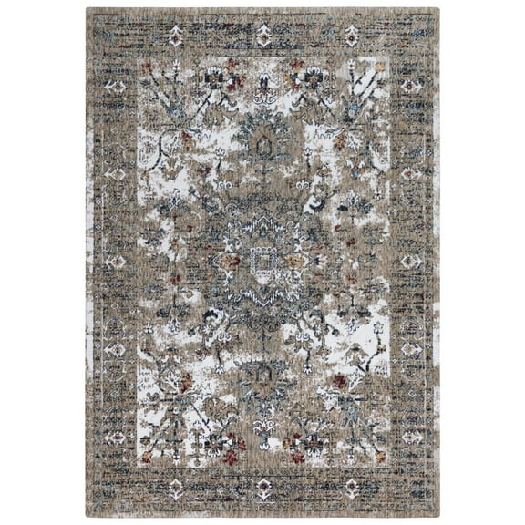 Alora Decor Sanction 5'2" x 7'9" Beige/White/Brown/Multi Color Area Rug