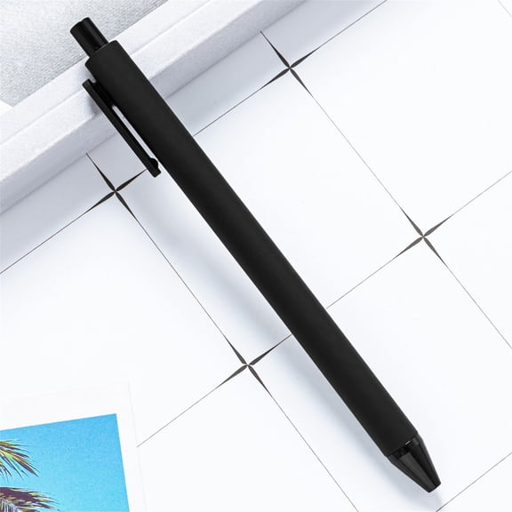1 Pack Retractable Ballpoint Gel Pens, 1.0mm Fine Point Black Ink Retro Color Smooth Writing Cute Pens for Office Home Supplies Journaling Notebook(Black)
