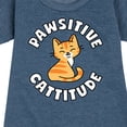 thumbnail image 3 of Instant Message - Pawsitive Cattitude - Toddler And Youth Girls Fleece Dress, 3 of 6