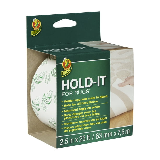 Duck Brand Holdit For Rugs 2.5 in. x 25 ft. White Carpet Tape