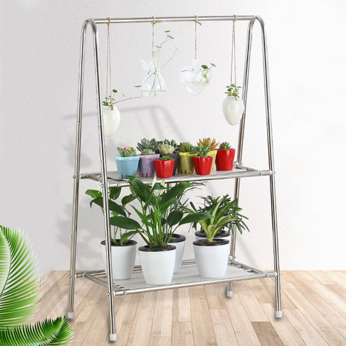 1/2/3Tier Hanging Plant Stand Planter Shelves Flower Pot