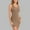 Khaki, variant on Women's Mini Dress Summer Tank Dress Ribbed Crew Neck Sleeveless Basic Bodycon Mini Dresses Summer Tank Tops Women