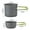 🔥 green_Hot#12987, variant on Outdoor Camping Cookware Set | 5 Piece Portable Aluminum Alloy Pot with Stainless Steel Utensils | Picnic Barbecue Tableware Kit | Lightweight Compact Design | 1-2 Person | Includes Storage Bag