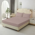 Nrmrqz Double Bed Set Fitted Sheet Full Size Pillowcases Non Slip Fixed