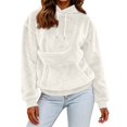 thumbnail image 6 of Sewkxo Cat Pouch Hoodie Pet Carrier Hoodies Women Oversized Kangaroo Pocket Lightweight Sweatshirts,White 2XL, 6 of 7