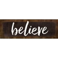 thumbnail image 3 of Gango Home Decor Contemporary Believe & Just Breathe; Two 18x6in Art Prints in Brown Frames, 3 of 6