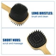 thumbnail image 4 of 1Pc Back Scrubber for Shower Bath Silicone Body Brush with Long Handle for Skin Exfoliating Black, 4 of 7