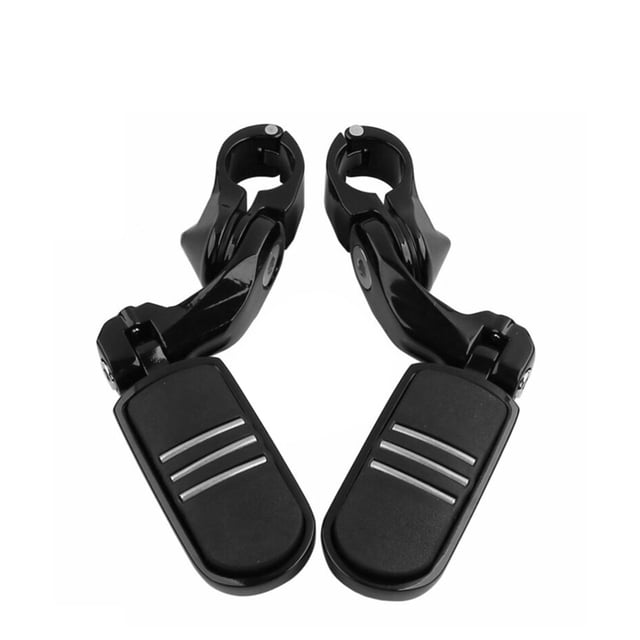 Riwesomey 1 par de reposapiés para motocicleta, soporte de pedal en ángulo corto, estriberas negras Vehículos, repuestos y accesorios Mis Negro Corto