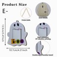 thumbnail image 3 of Kieccall Halloween Ghost Wooden Picture Frame Cute Spooky Shape, Ghost Shaped Photo Frame with Stand and Hanging Rope, Tabletop Ornament Wall Hanging Decor for Halloween Party Home, 3 of 6
