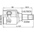 thumbnail image 2 of Febest INNER CV JOINT 29X38X22 # 1111-T250 OEM 96888653, 2 of 2