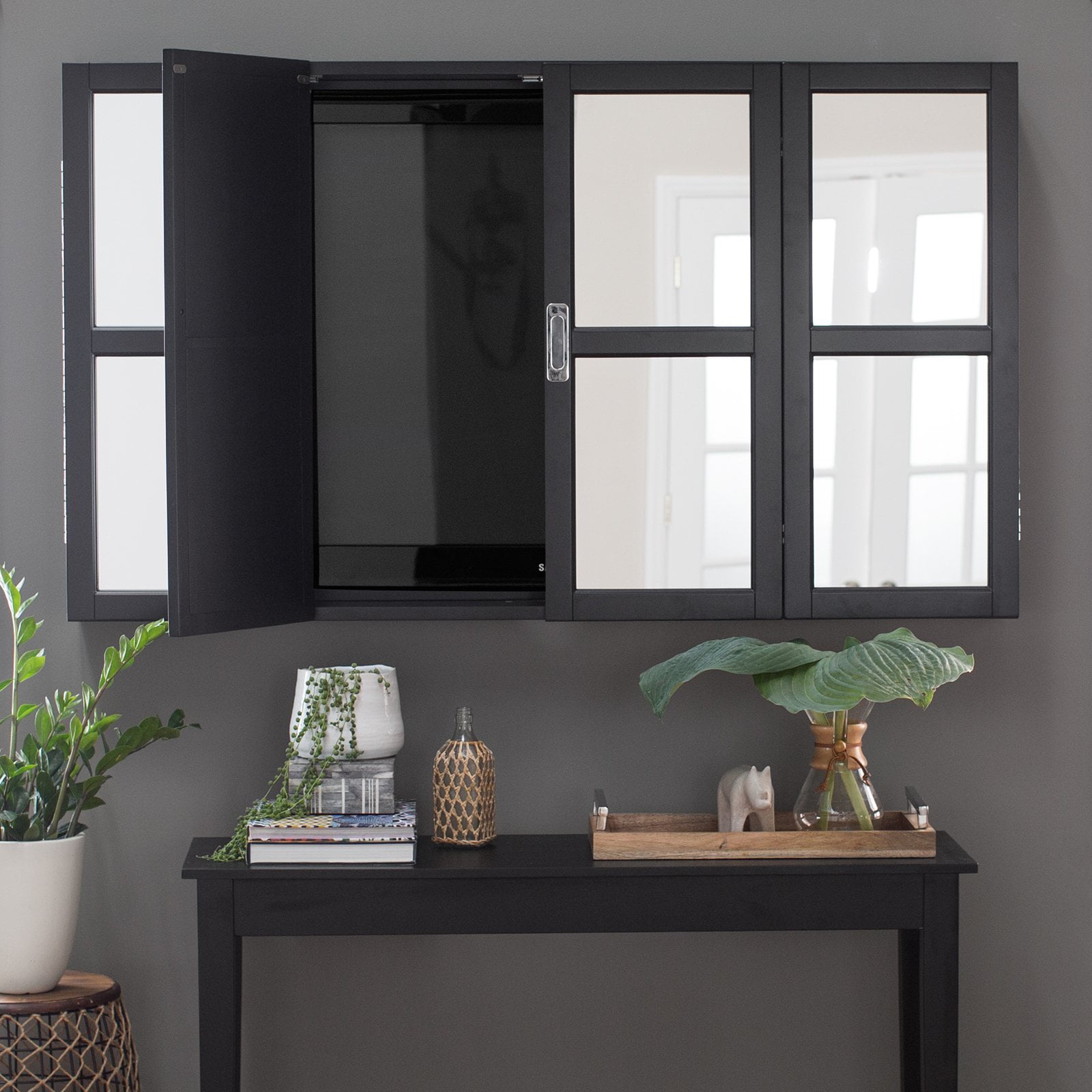 Belham Living Augusta Window Pane Tv Wall Cabinet