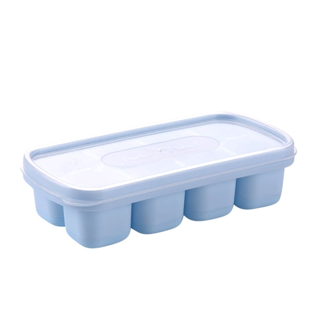 Pompotops Lce Trays Silicone Ice Tray With Spill-Resistant Removable Lid Stackable & Easy-Release Ice Trays 8 Ice Trays Suitable For Cocktail Whiskey Chocolate Clearance
