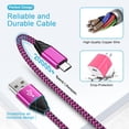 thumbnail image 2 of Micro USB Cable with Android Charger, Hootek 6FT USB A to micro cable High Speed Fast Charging Cable, usb cable micro with USB Wall Charger Fast Charger Adapter Plug, android charger block, Pink, 2 of 9