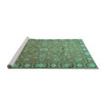 thumbnail image 2 of Ahgly Company Machine Washable Indoor Round Persian Turquoise Blue Traditional Area Rugs, 3' Round, 2 of 4