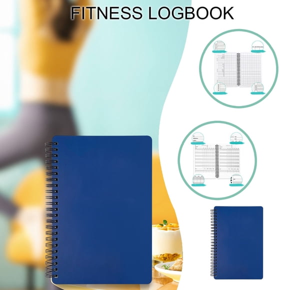 shyuyusa Fitness Log Book Coil-Bound Training Planner 5.5x8.3 Inch 142-Page Notebook for Workout Tracking