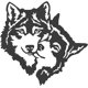 thumbnail image 1 of Arte de pared Vevor escultura de silueta de animal cabeza de lobo, 1 of 5