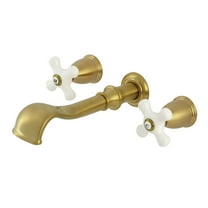 Kingston Brass KS5027PX  Two-Handle Wall Mount Roman Tub Faucet, Brushed Brass