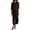 Black, variant on Joernso Women's Casual Denim Shirt Dress Roll Up Long Sleeve Button Down Maxi Dress Lapel Long Shift Jean Dress