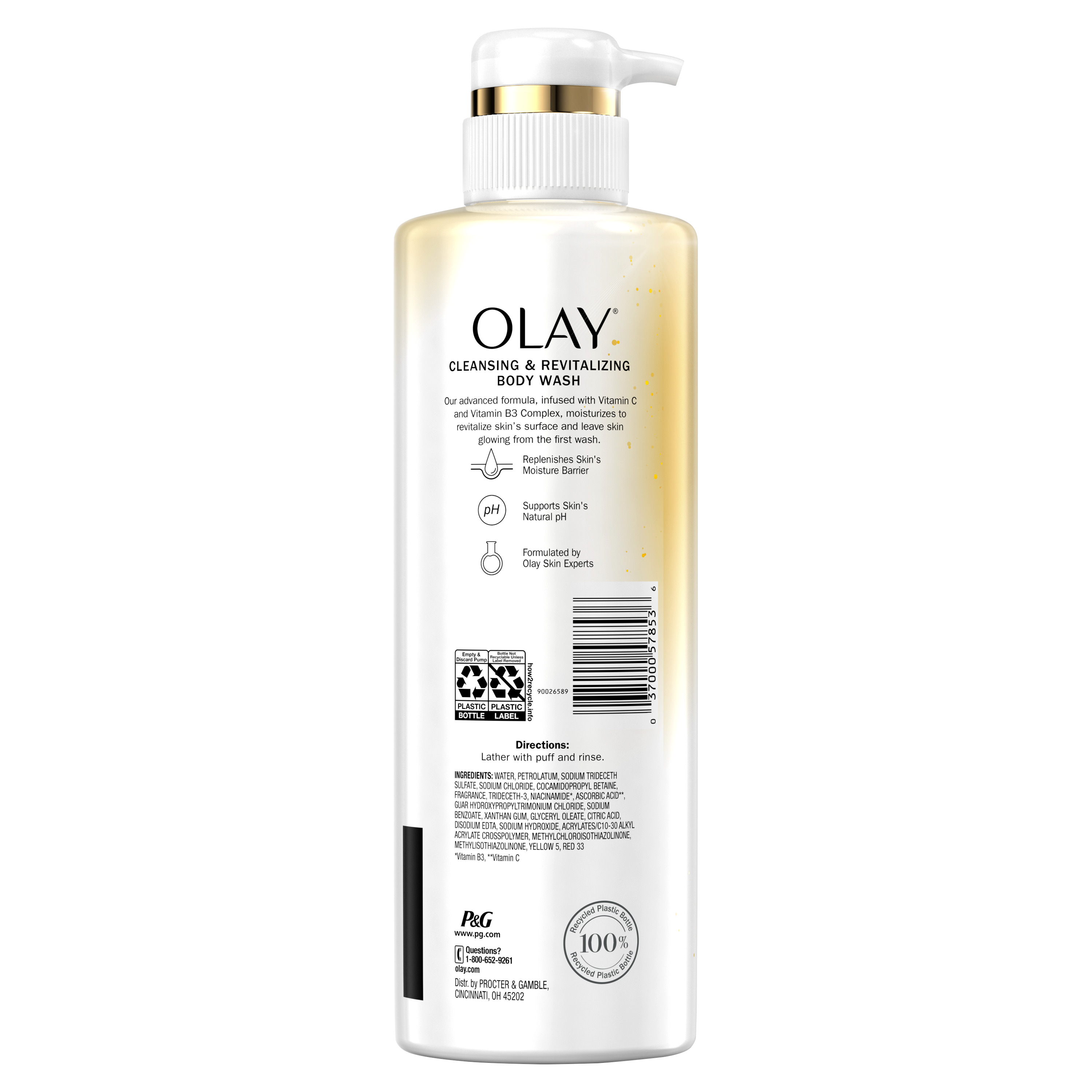 Olay Brightening Body Wash For Women With Vitamin C, 17.9 Fl Oz 