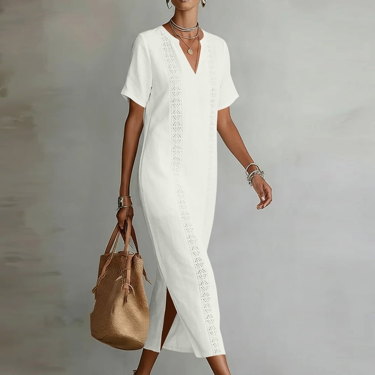 women white church dresses SHEIN Lady Spring/Summer Elegant Wedding Guest Dress Wedding Clothes Women For Women Elegant Dresses For Women Birthday Dresses For Women White Lace Patchwork Design Dresses For Women Dress | Shop Our Trending Chiffon Cape
