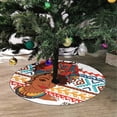 thumbnail image 2 of FMSHPON American Woman Xmas Christmas Tree Skirt Stand Mat for Holiday Party Decoration Indoor Outdoor 36 inches, 2 of 3