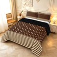 thumbnail image 2 of Manfei Vintage Plaid Queen Comforter Set,Cute Polka Dot Comforter Sets Queen,Brown Yellow,Black Reversible,3pcs,1 Comforter and 2 Pillowcases,3pcs,1 Comforter and 2 Pillowcases, 2 of 7