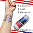 thumbnail image 5 of 4th of July Glitter Stick, Patriotic Red White and Blue Face Hair Body Glitter Stick, 250th Birthday USA Flag Makeup, 4th of July Outfits Accessories for Kidults Teen Women Men, Memorial Day Decor(C), 5 of 9