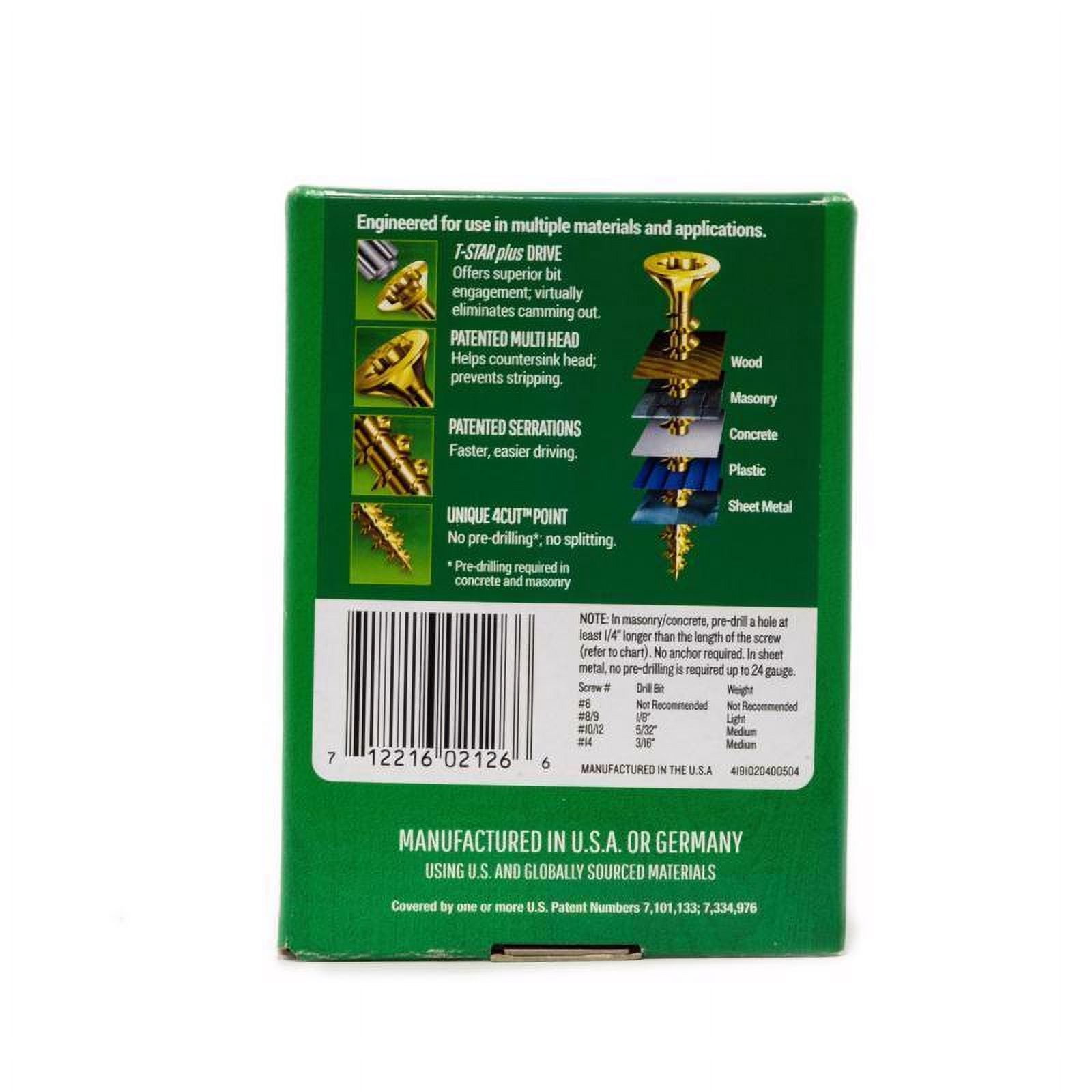 SPAX Wood Screws 4191020000000 - Zinc, Smooth Finish - 1 lb, Size 8 x 2, Multicolor