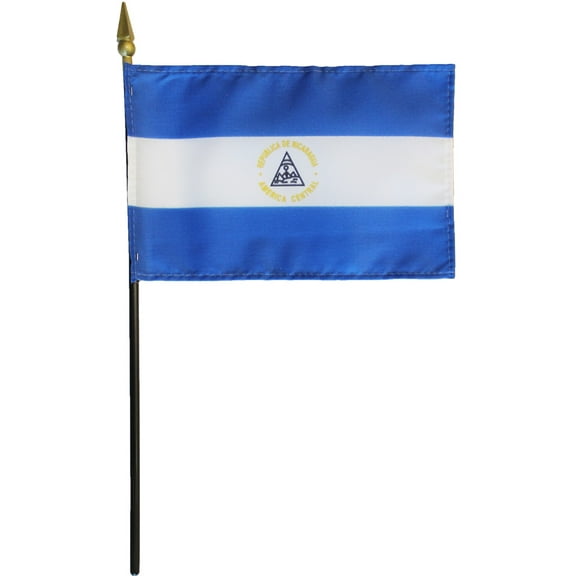 Nicaragua - 4"X6" Stick Flag