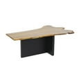thumbnail image 6 of DecMode 48" x 18" Brown Teak Wood Handmade Coffee Table with Brown Live Edge Tabletop, 1-Piece, 6 of 9