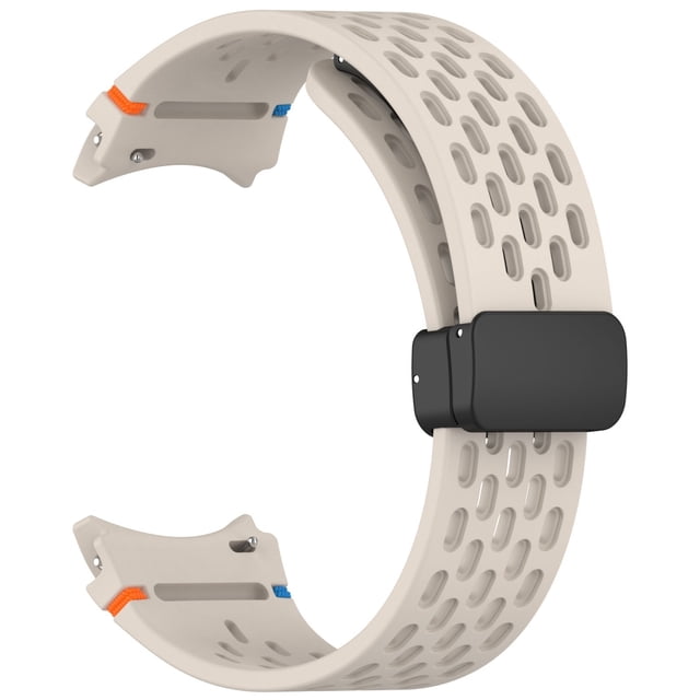 BotaniNest 22MM FE Silicone Sports Watch Band With Fold Over Clasp Breathable Hole Design